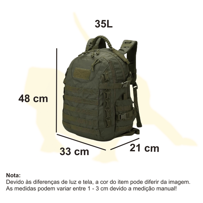 Mochila Tática Combatente 35L (Molle Backpack)