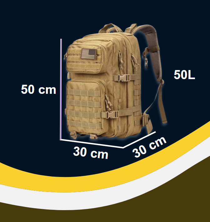 Mochila Tática Militar 50L (Molle Backpack)