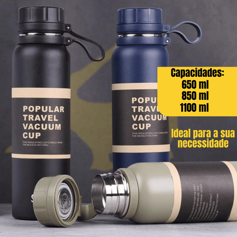 Garrafa Térmica Travel (650ml, 850ml, 1100ml)