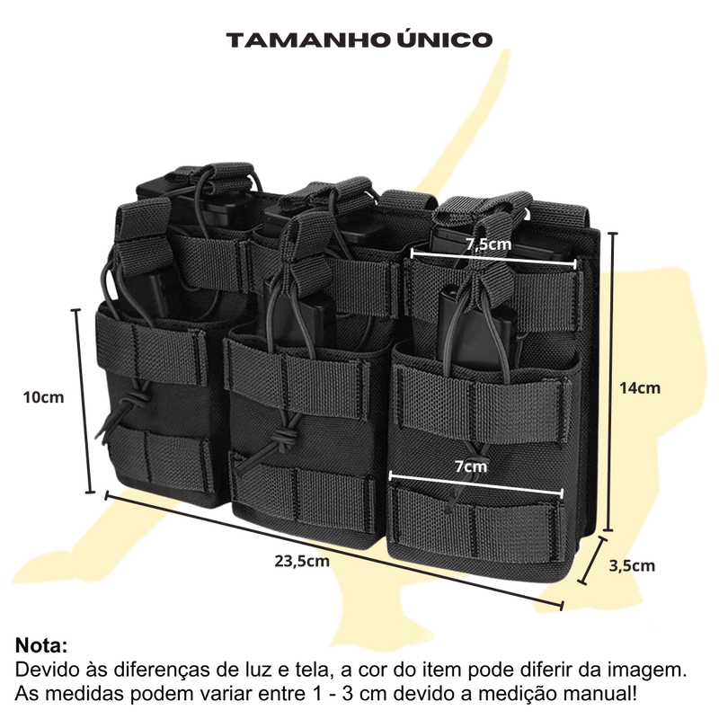 Porta Carregador Universal para Fuzil (Triplo)