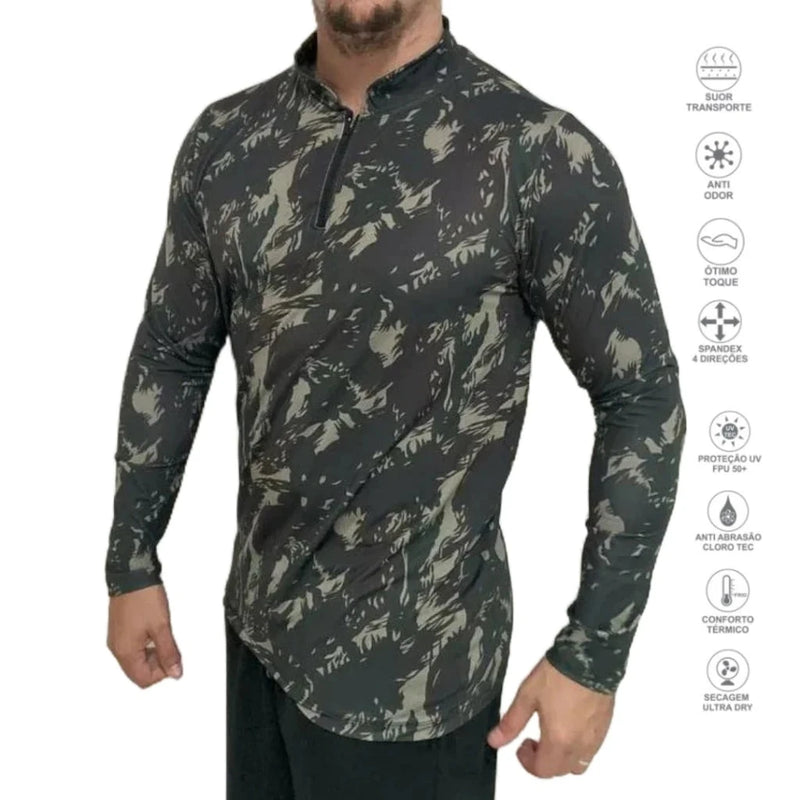 Blusa Camuflada com Proteção UV50